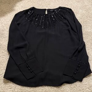 White House Black Market Beaded Blouse